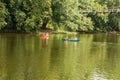 Canoeing on the James River Royalty Free Stock Photo